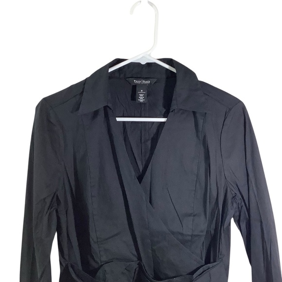 White House Black Market Draped Wrap-Style Blouse - Picture 2 of 7